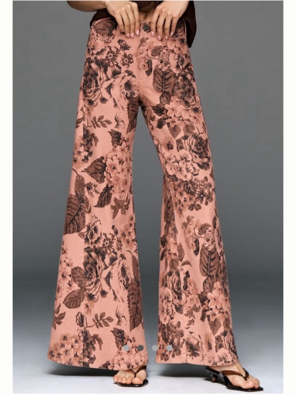 Anthropologie Pilcro Adi Mid-Rise Clean-Hem Flare Wide Leg Pants in Sz 23-24 XXS - Picture 1 of 15